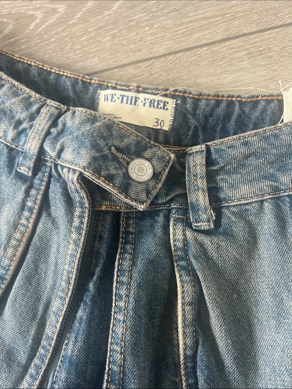 Free people we the free nwt Denim Panel Sculpted Women’s Shorts size 30